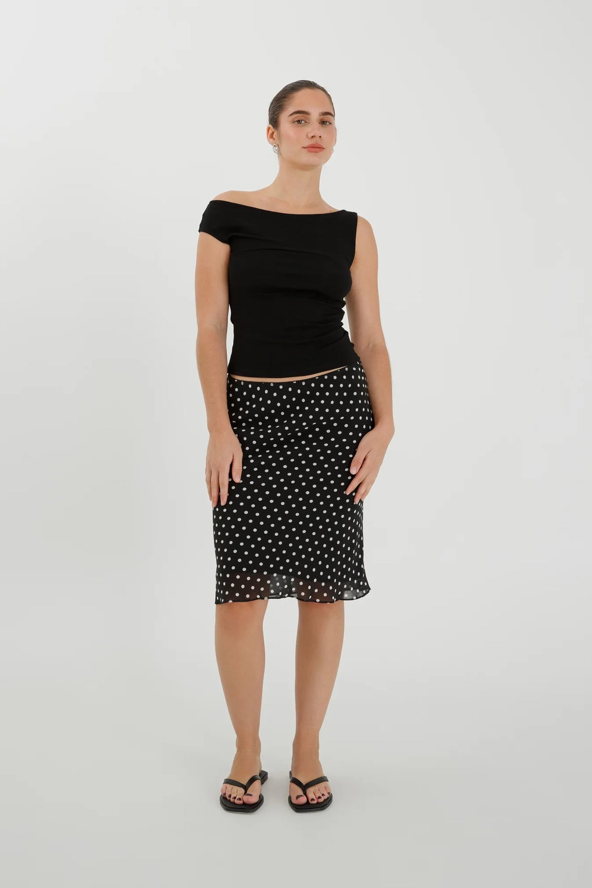 BIAS KNEE SKIRT | POIS NERA