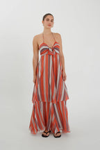TIE FRONT TIERED DRESS | CORALLO