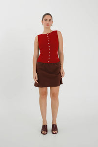 BUTTON THROUGH TANK | ROSSA