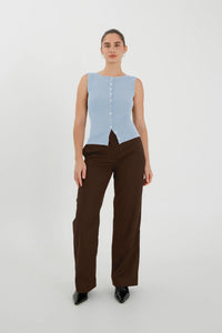 BUTTON THROUGH TANK | CIELO