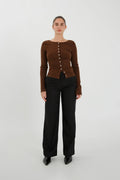 BUTTON THROUGH LONG SLEEVE TOP | CIOCCO
