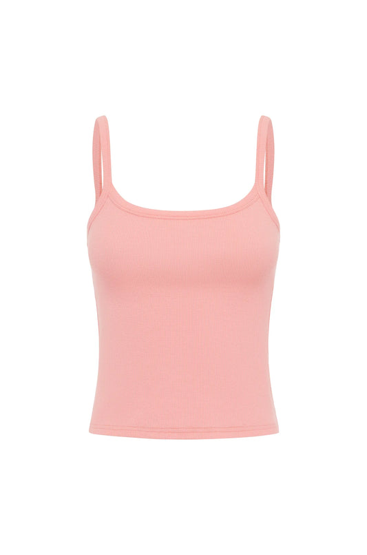 RIBBED SINGLET | ROSA