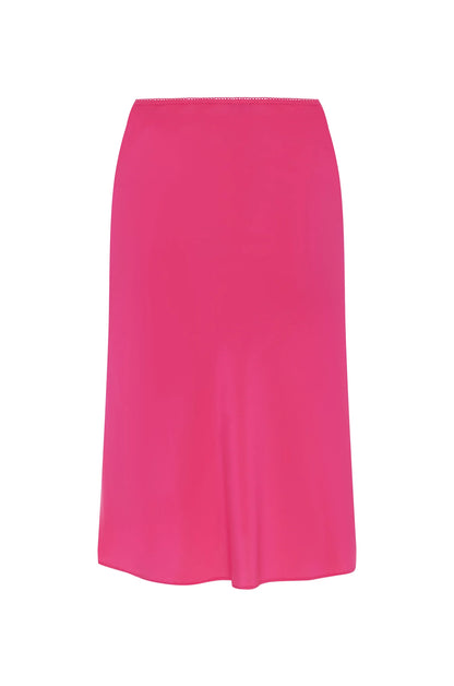 Olga Joan Bias Knee Skirt Rossetto