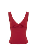 RUCHED PLUNGE TOP | ROSSA