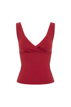 RUCHED PLUNGE TOP | ROSSA