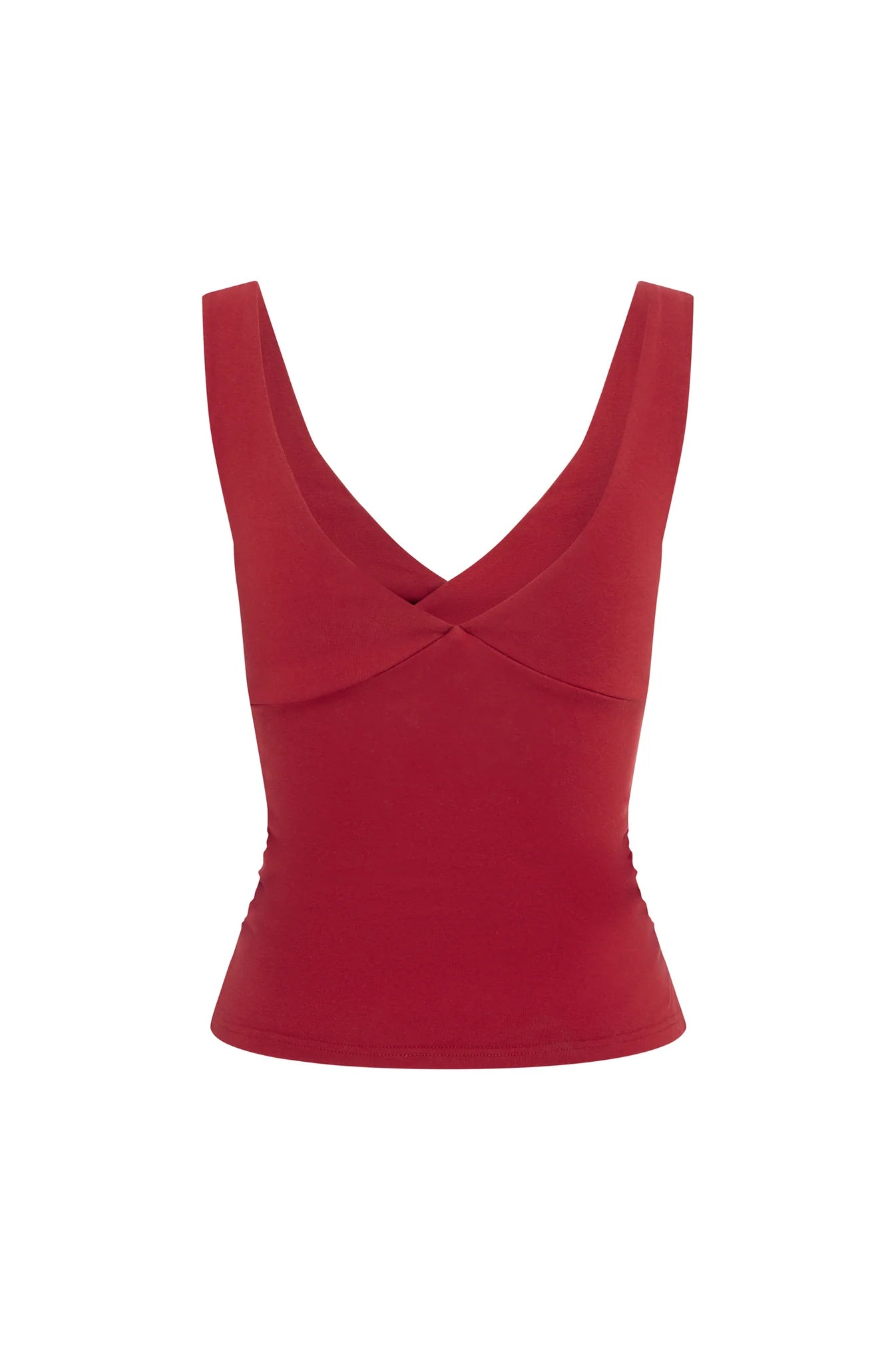 RUCHED PLUNGE TOP | ROSSA