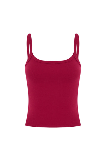 RIBBED SINGLET | VINO ROSSA