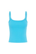 RIBBED SINGLET | ACQUA