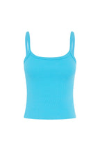 RIBBED SINGLET | ACQUA