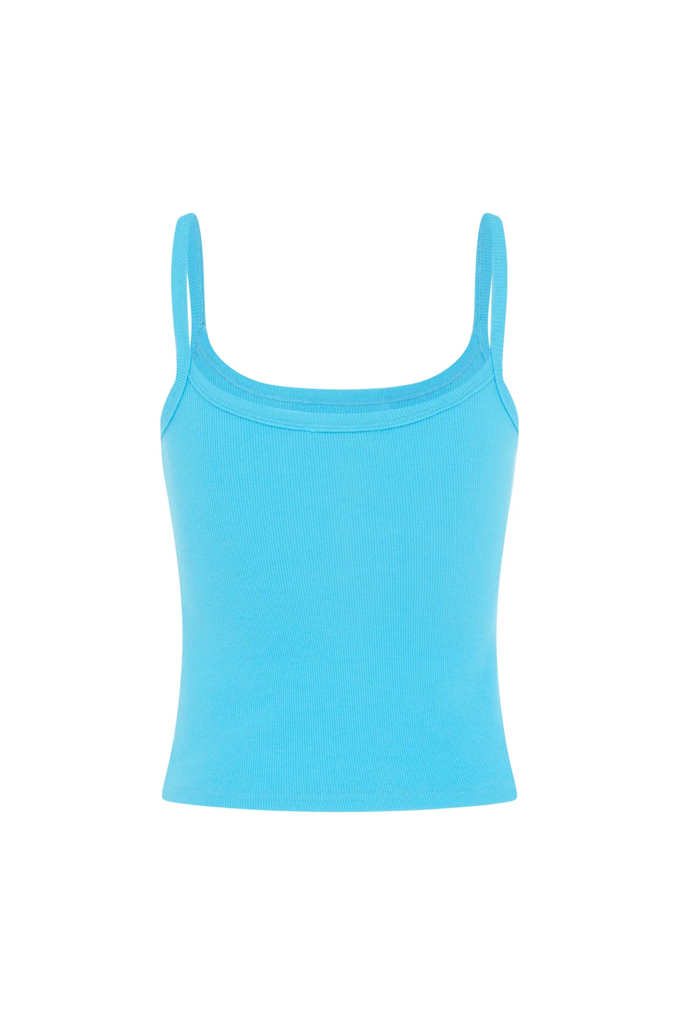 RIBBED SINGLET | ACQUA
