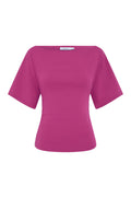 BARDOT RUCHED TOP | MAGENTA