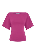 BARDOT RUCHED TOP | MAGENTA