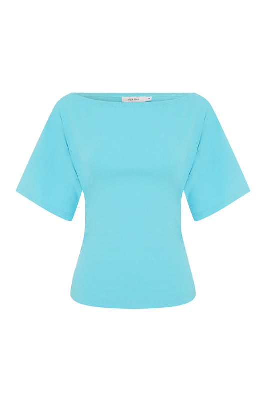 BARDOT RUCHED TOP | ACQUA