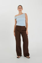 Olga Joan Asym Bardot Top Cielo