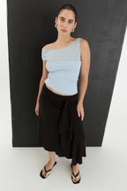 Olga Joan Asym Bardot Top Cielo