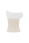 ASYM BARDOT TOP  | LATTE