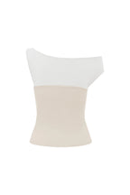 ASYM BARDOT TOP  | LATTE