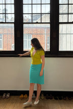 BIAS KNEE SKIRT | TURCHESE