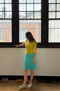 BIAS KNEE SKIRT | TURCHESE