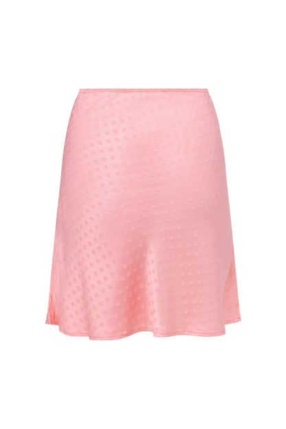 BIAS MINI SKIRT | JACQUARD ROSA