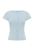 BUTTON THROUGH TEE | CIELO