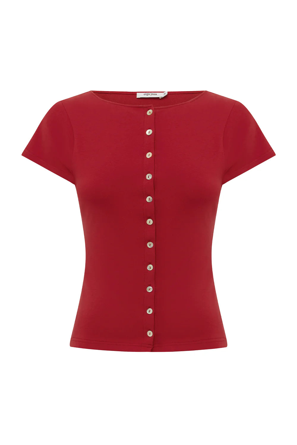 BUTTON THROUGH TEE | ROSSA
