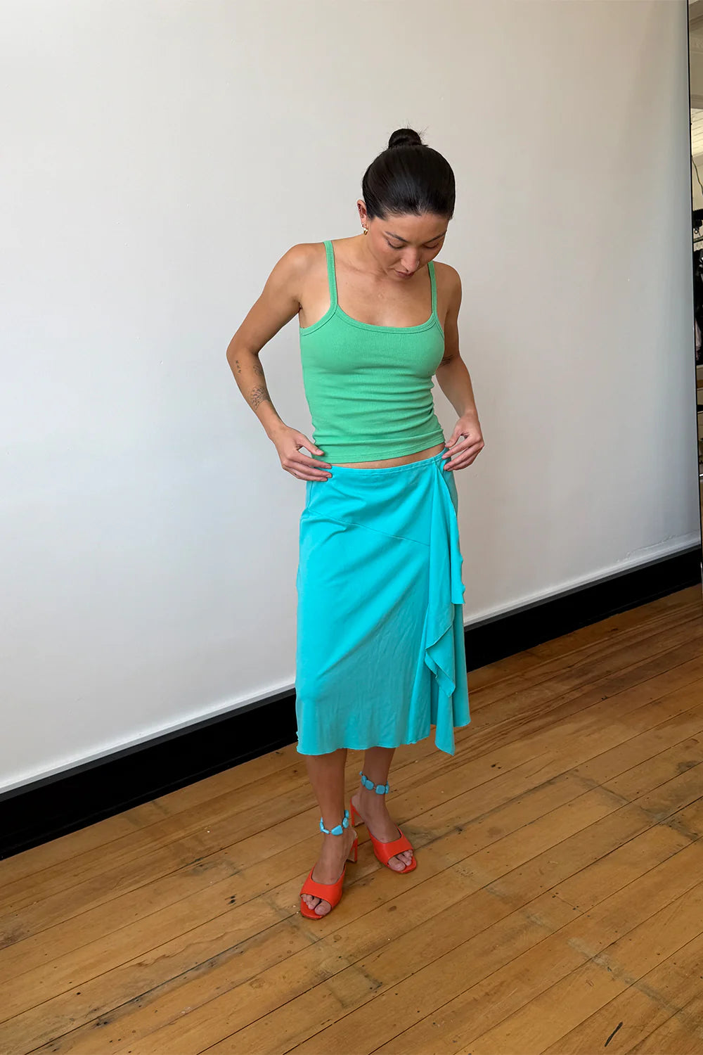 RIBBED SINGLET | VERDE