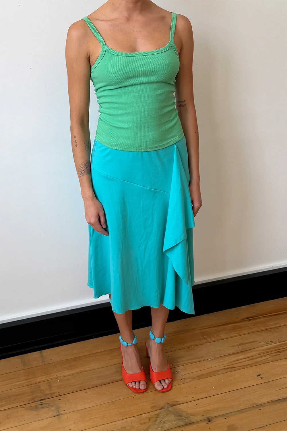 RIBBED SINGLET | VERDE