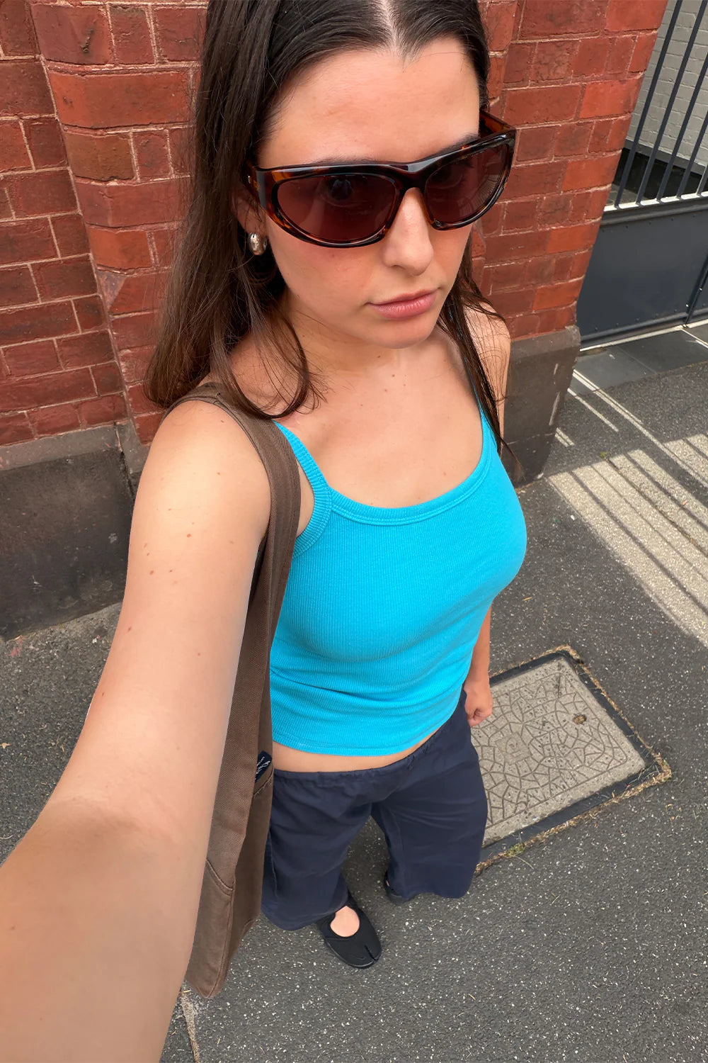 RIBBED SINGLET | ACQUA