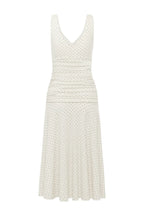 RUCHED PLUNGE JERSY DRESS | POIS BIANCA