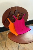 RIBBED SINGLET | ROSSETTO