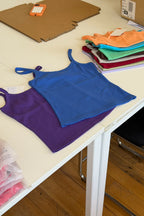 RIBBED SINGLET | COBALTO