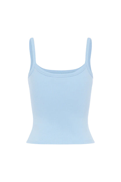 RIBBED SINGLET | CIELO