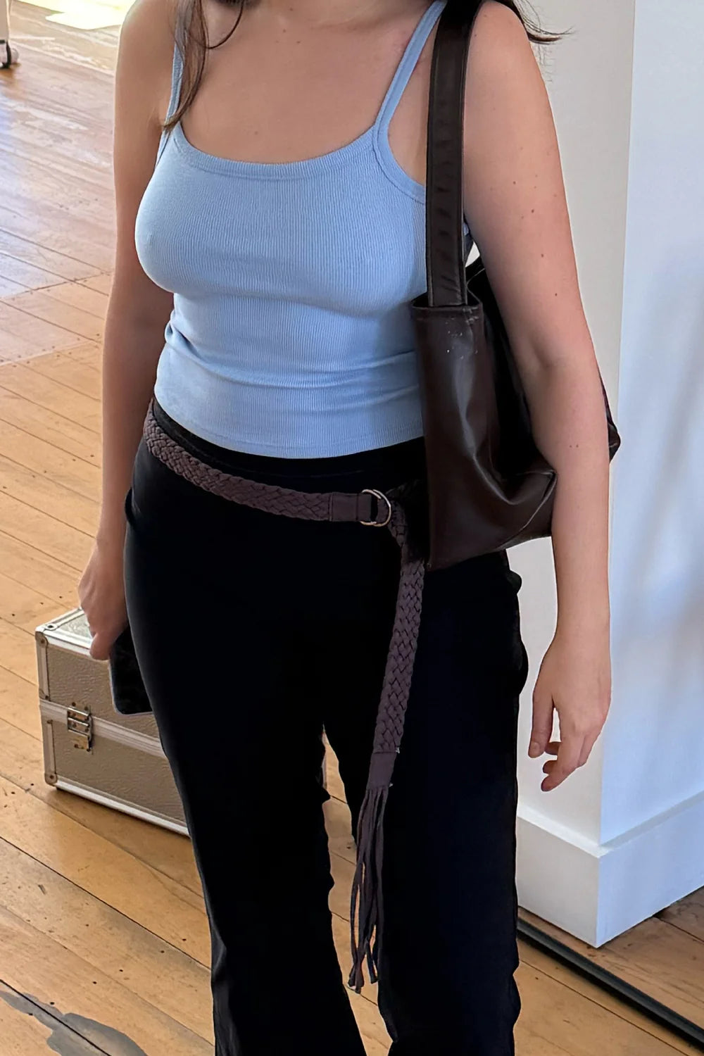 RIBBED SINGLET | CIELO