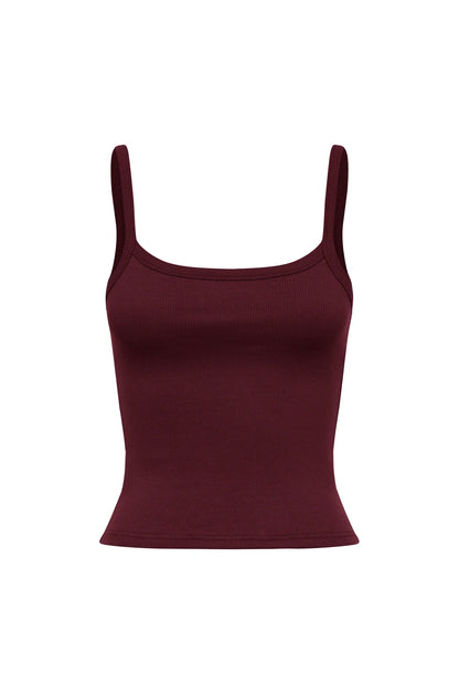 RIBBED SINGLET | VINO
