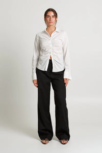 RUCHED FRONT SHIRT | BIANCA