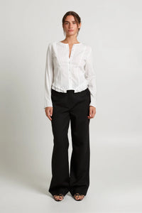 RUFFLE-HEM BLOUSE | BIANCA