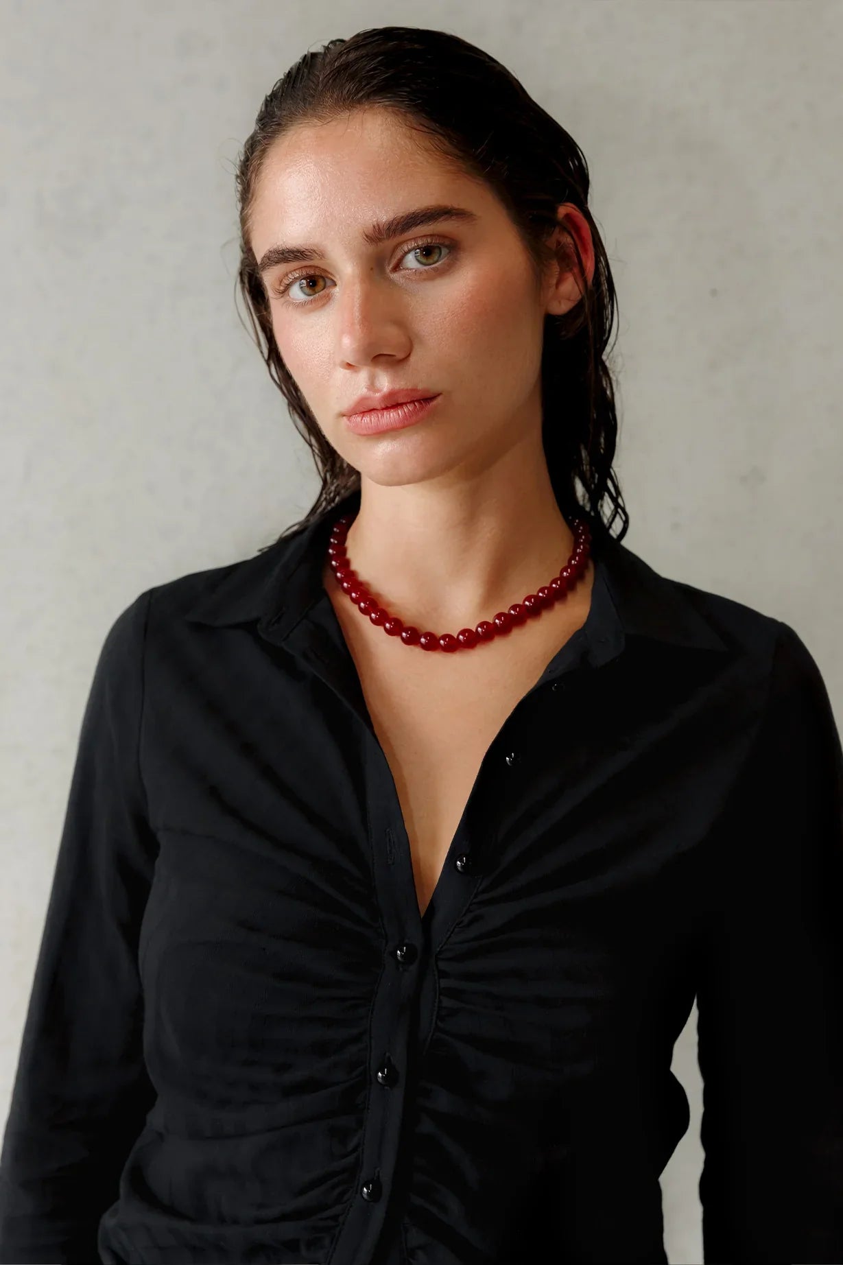 MEDIUM NECKLACE | RED JADE