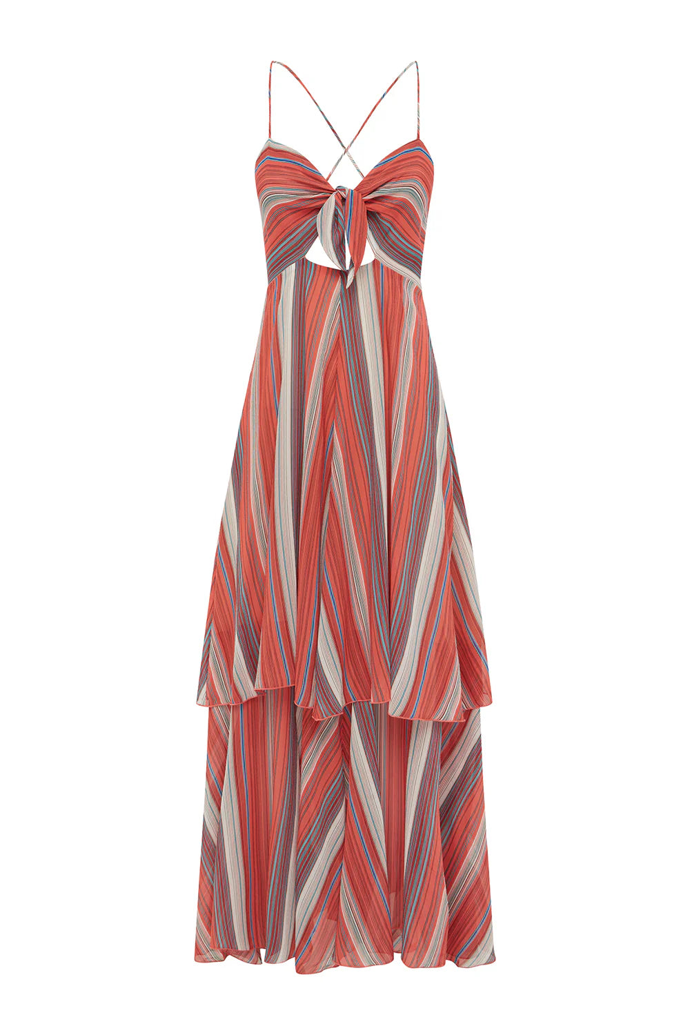 TIE FRONT TIERED DRESS | CORALLO