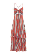 TIE FRONT TIERED DRESS | CORALLO