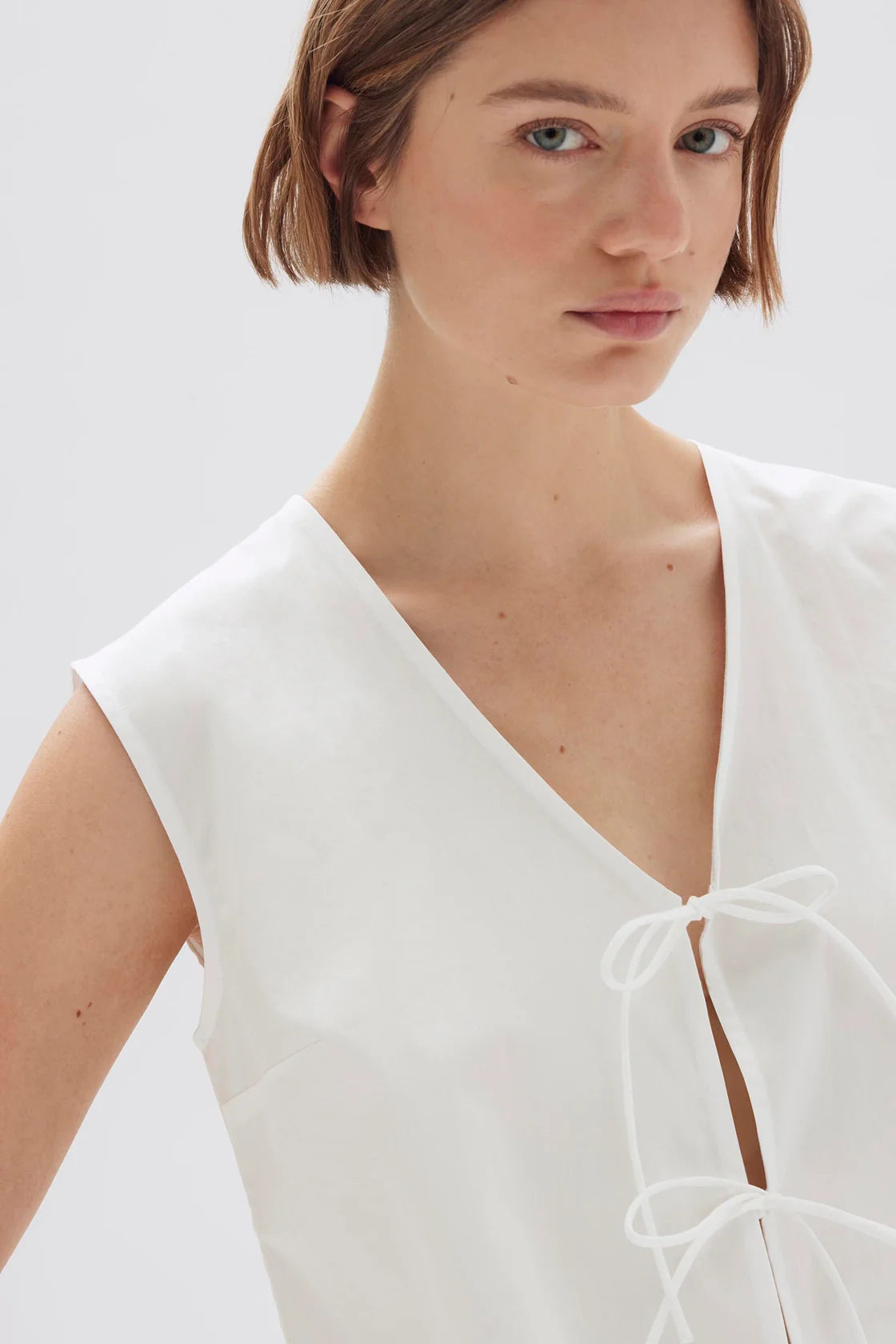 OLLIE POPLIN TEE | WHITE