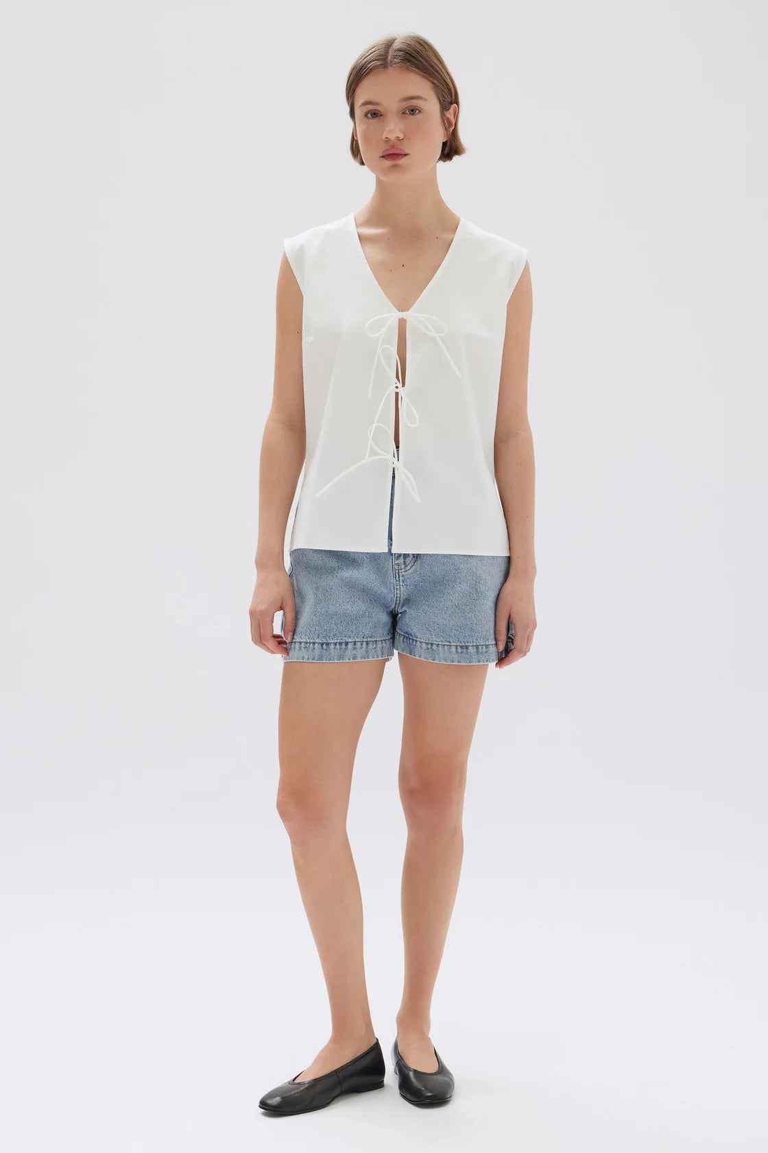 OLLIE POPLIN TEE | WHITE