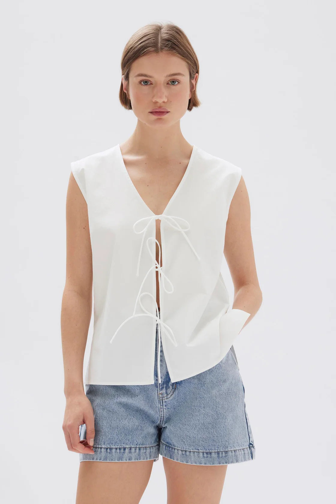 OLLIE POPLIN TEE | WHITE