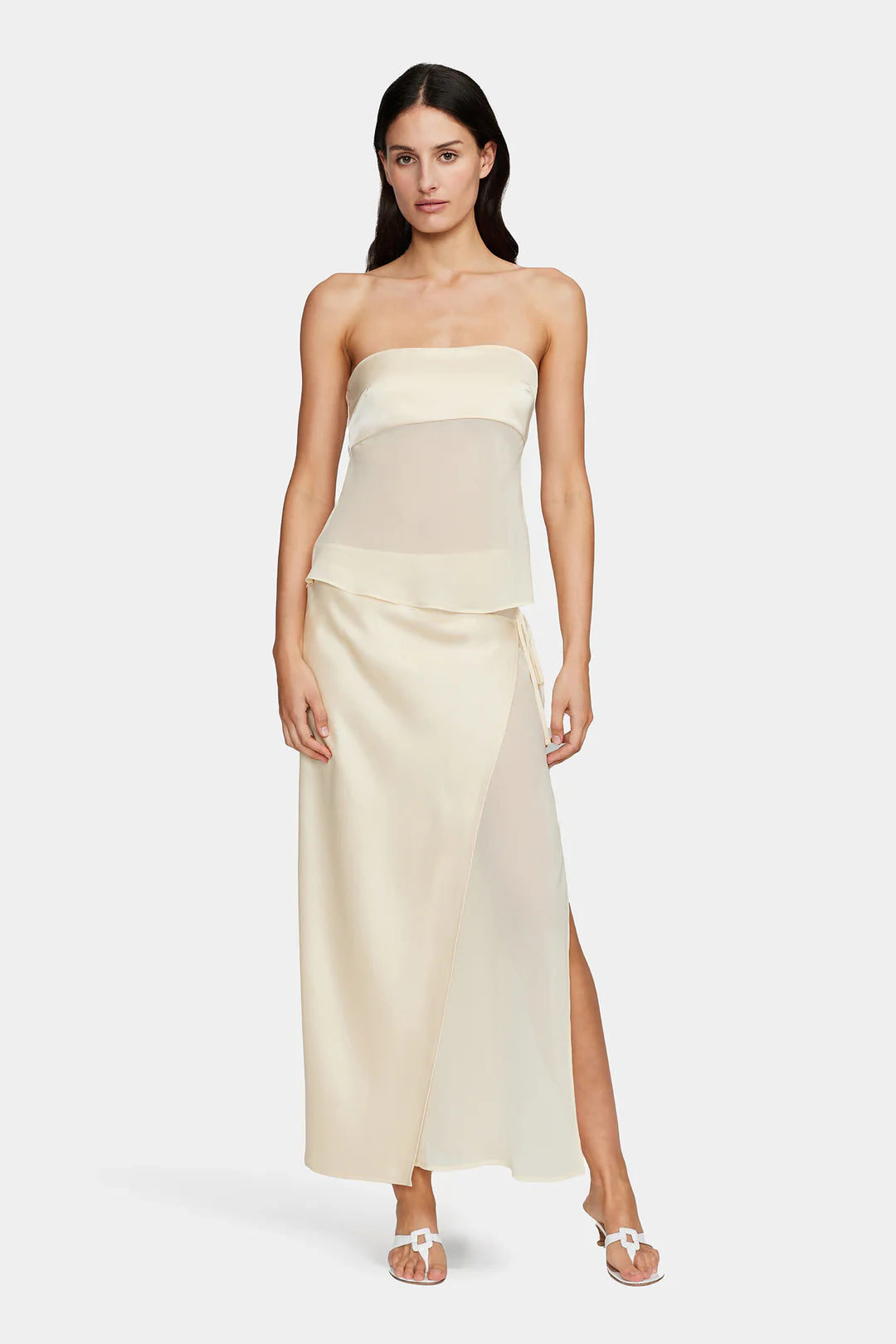 RICKY MIDI SKIRT | BUTTERCREAM