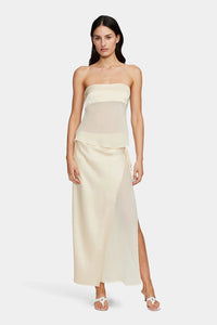 RICKY MIDI SKIRT | BUTTERCREAM