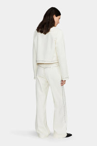 PAT STUDDED JACKET | CREAM