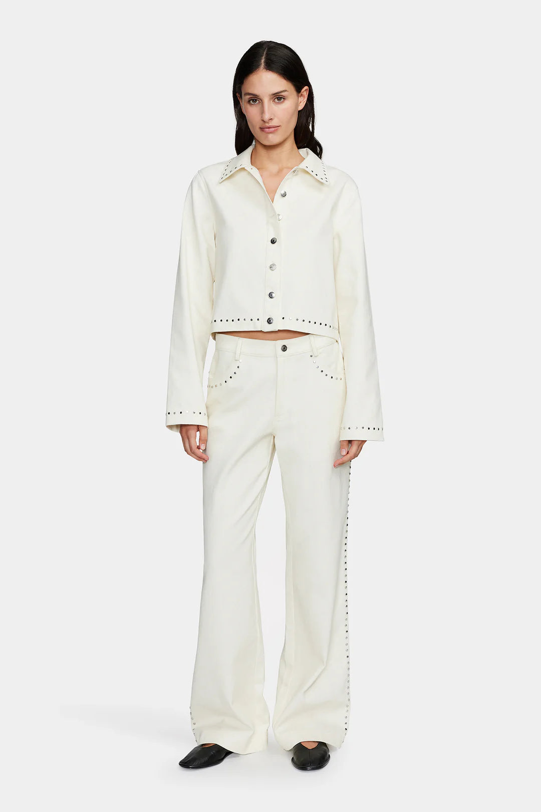 PAT STUDDED JACKET | CREAM