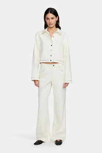 PAT STUDDED JACKET | CREAM