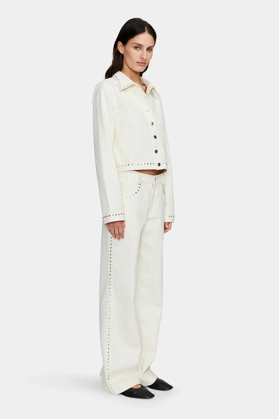 PAT STUDDED JACKET | CREAM