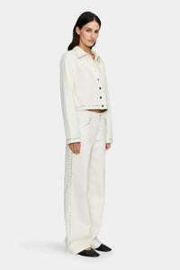 PAT STUDDED JACKET | CREAM